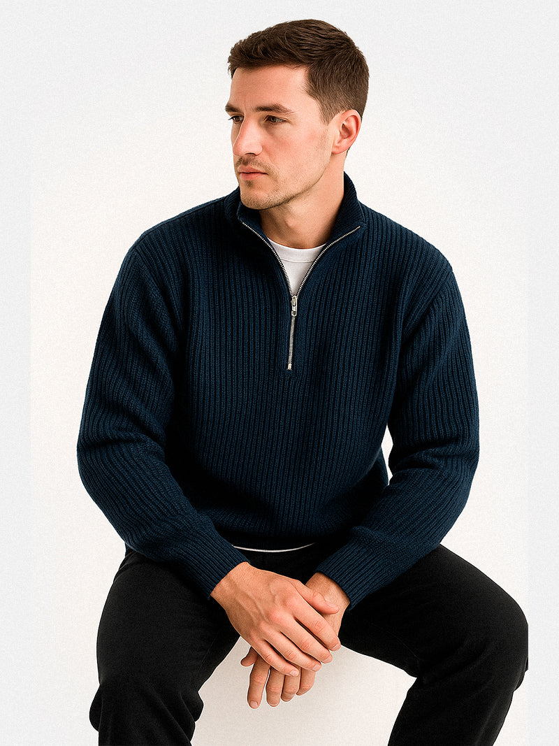 Oren Navy Blue Sweater Shirt