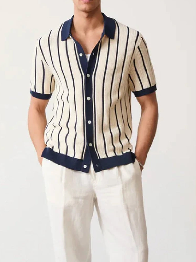 Navier Cardigan Polo Shirt