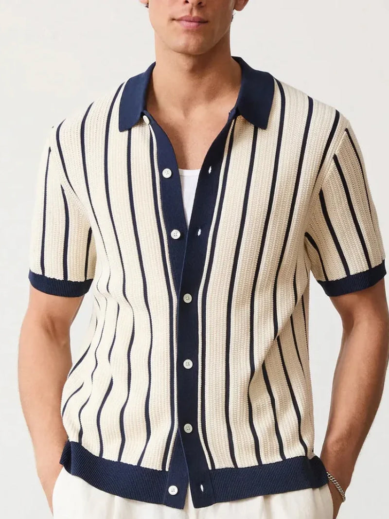 Navier Cardigan Polo Shirt