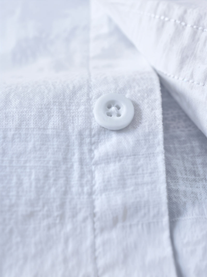 Camel White Linen Shirt