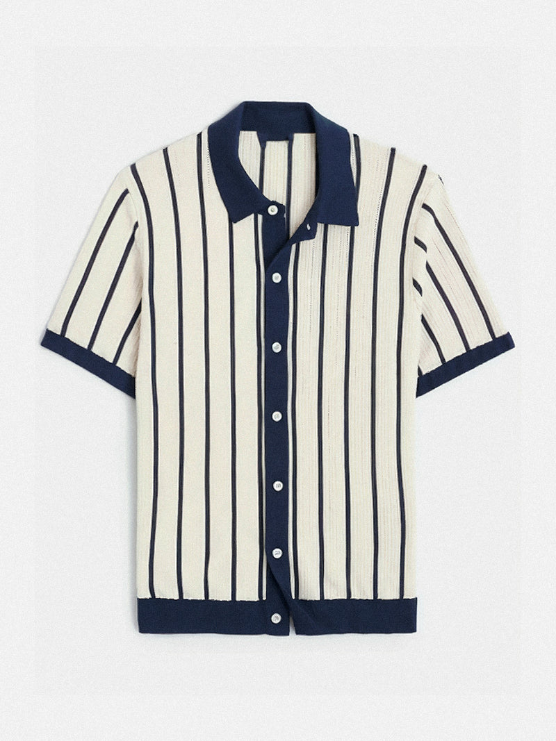 Navier Cardigan Polo Shirt