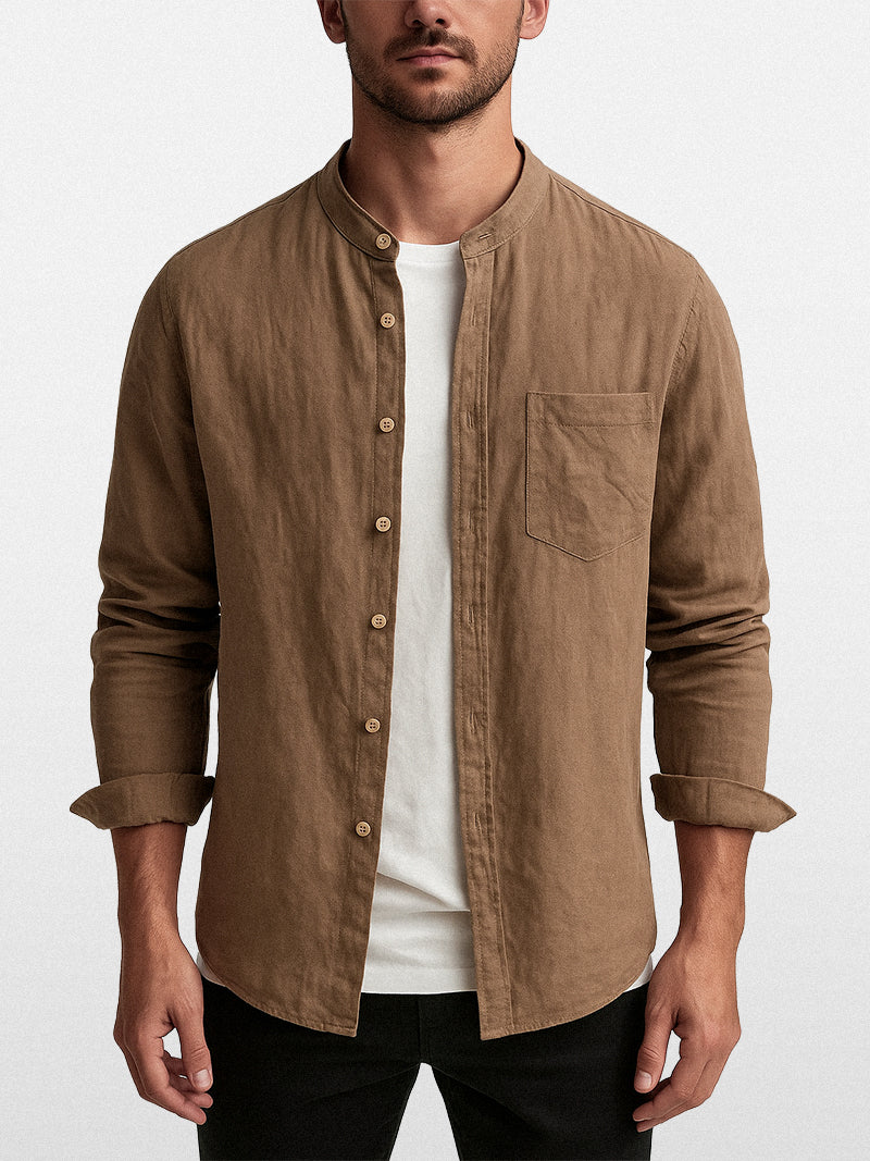 Camel Verne Linen Shirt