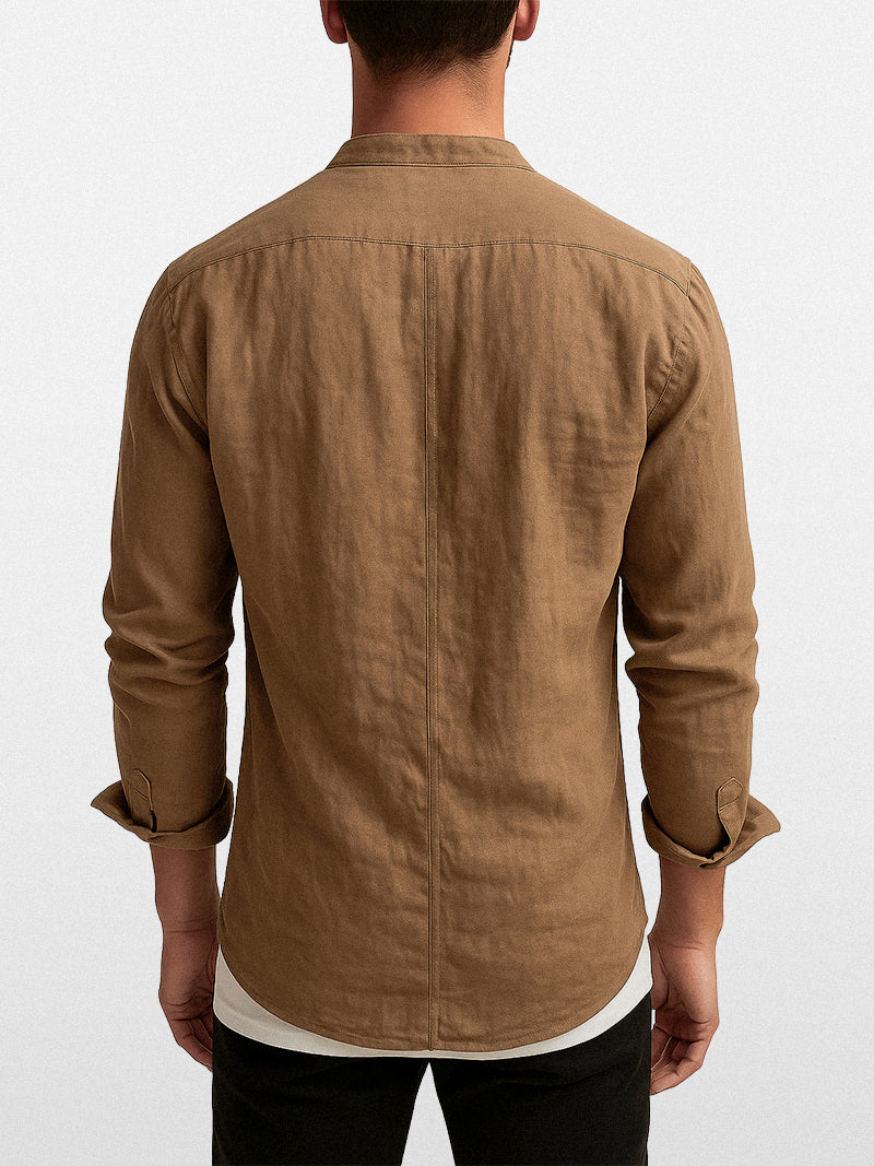 Camel Verne Linen Shirt