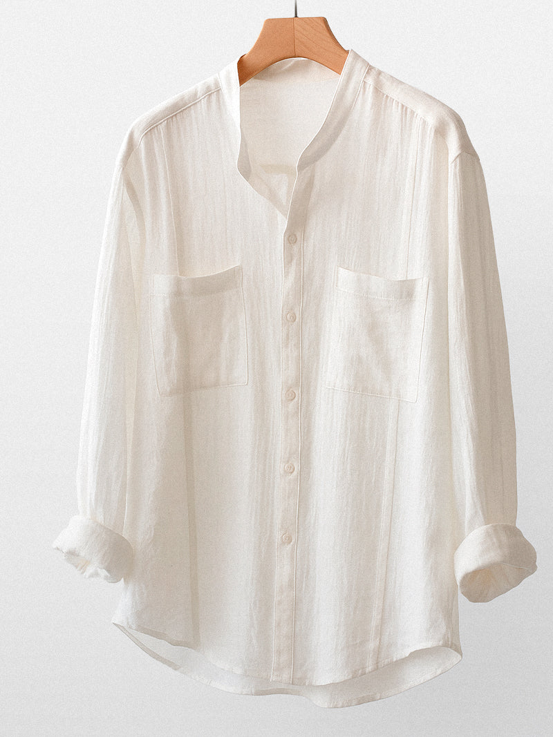 Nîmen Linen Overshirt White