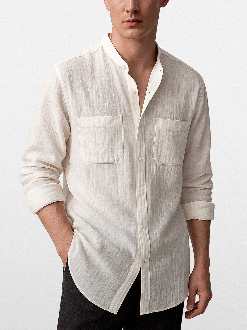 Nîmen Linen Overshirt White